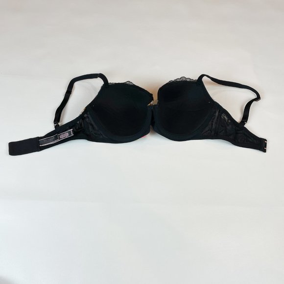NWOT Victoria's Secret Bra 32DD Dream Angels Lined Demi Black Floral - Picture 4 of 8
